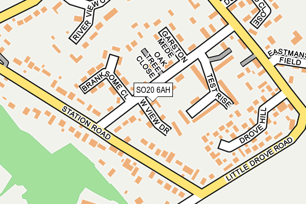 SO20 6AH map - OS OpenMap – Local (Ordnance Survey)