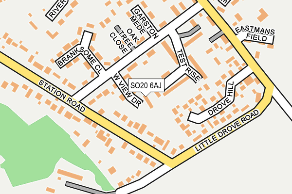SO20 6AJ map - OS OpenMap – Local (Ordnance Survey)