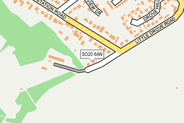 SO20 6AN map - OS OpenMap – Local (Ordnance Survey)