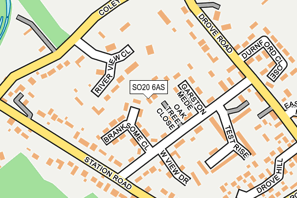 SO20 6AS map - OS OpenMap – Local (Ordnance Survey)