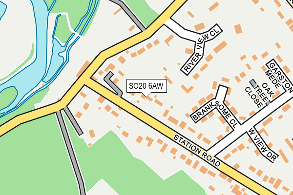 SO20 6AW map - OS OpenMap – Local (Ordnance Survey)