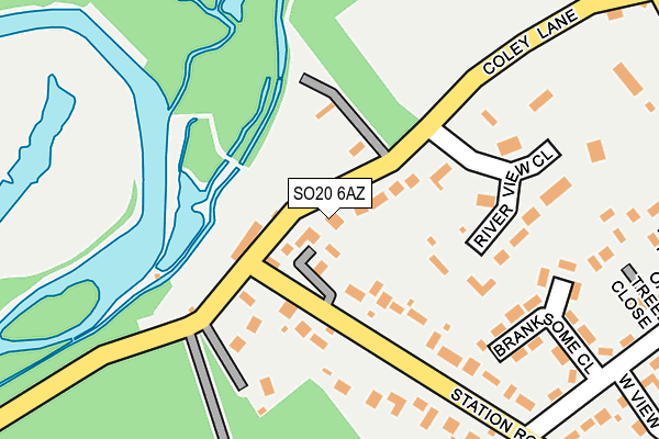 SO20 6AZ map - OS OpenMap – Local (Ordnance Survey)
