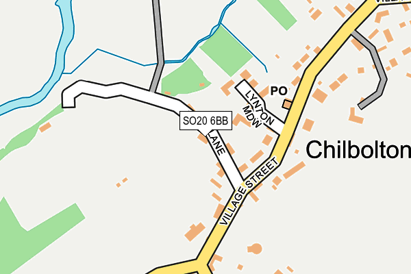 SO20 6BB map - OS OpenMap – Local (Ordnance Survey)