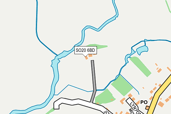 SO20 6BD map - OS OpenMap – Local (Ordnance Survey)