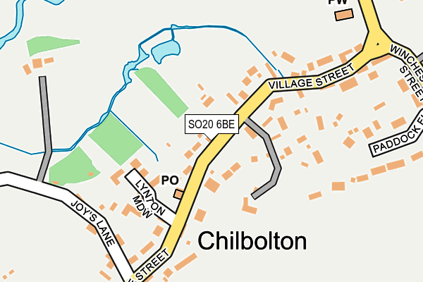 SO20 6BE map - OS OpenMap – Local (Ordnance Survey)