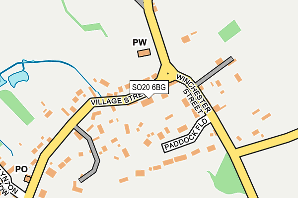 SO20 6BG map - OS OpenMap – Local (Ordnance Survey)