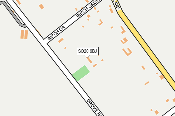 SO20 6BJ map - OS OpenMap – Local (Ordnance Survey)