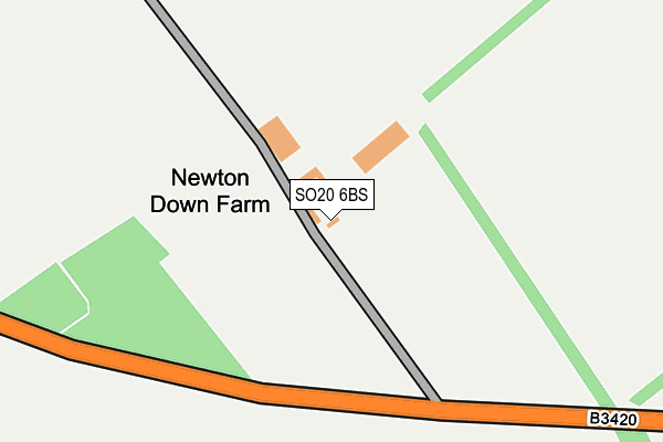 SO20 6BS map - OS OpenMap – Local (Ordnance Survey)