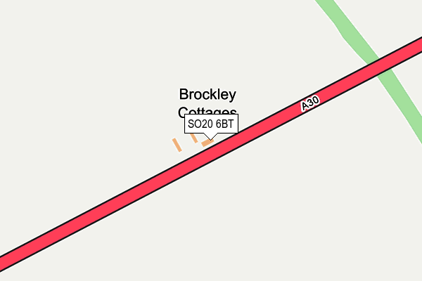 SO20 6BT map - OS OpenMap – Local (Ordnance Survey)