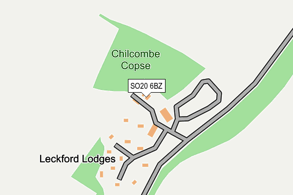 SO20 6BZ map - OS OpenMap – Local (Ordnance Survey)