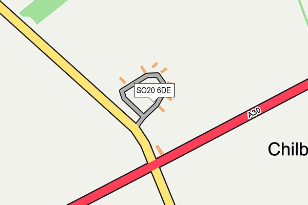 SO20 6DE map - OS OpenMap – Local (Ordnance Survey)