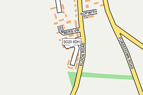 SO20 6DH map - OS OpenMap – Local (Ordnance Survey)
