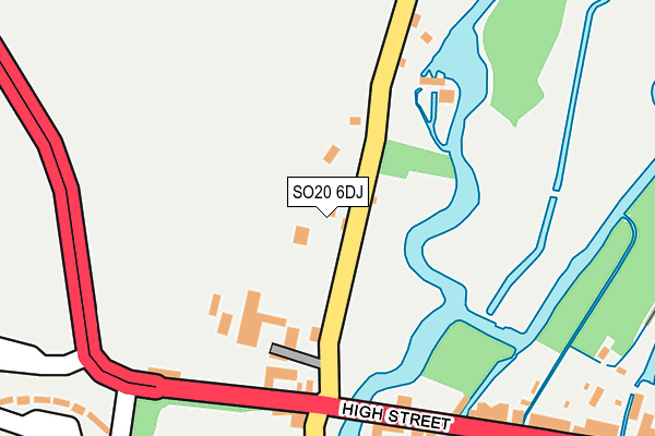 SO20 6DJ map - OS OpenMap – Local (Ordnance Survey)