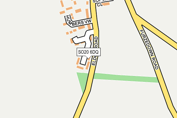 SO20 6DQ map - OS OpenMap – Local (Ordnance Survey)
