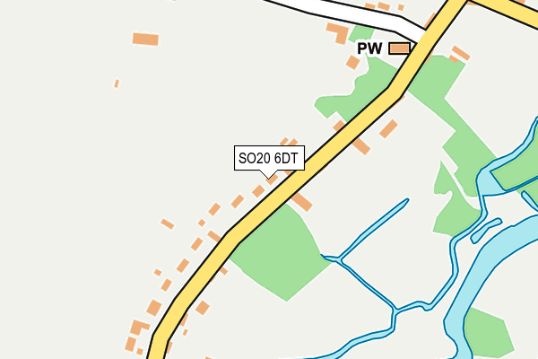 SO20 6DT map - OS OpenMap – Local (Ordnance Survey)