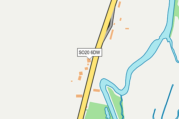 SO20 6DW map - OS OpenMap – Local (Ordnance Survey)