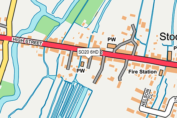 SO20 6HD map - OS OpenMap – Local (Ordnance Survey)