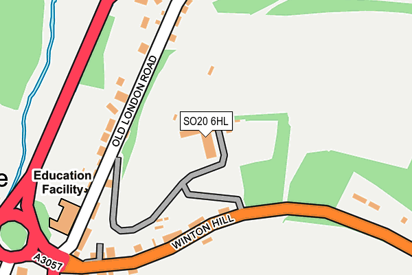 SO20 6HL map - OS OpenMap – Local (Ordnance Survey)