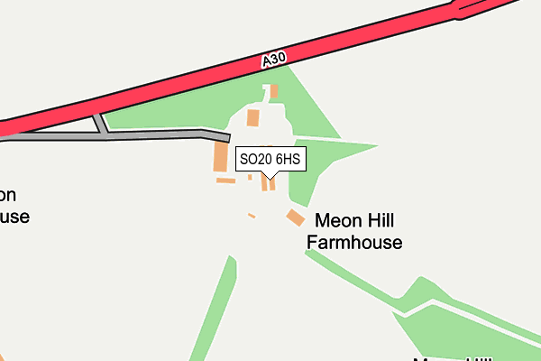 SO20 6HS map - OS OpenMap – Local (Ordnance Survey)