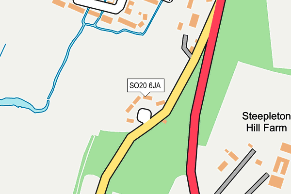 SO20 6JA map - OS OpenMap – Local (Ordnance Survey)