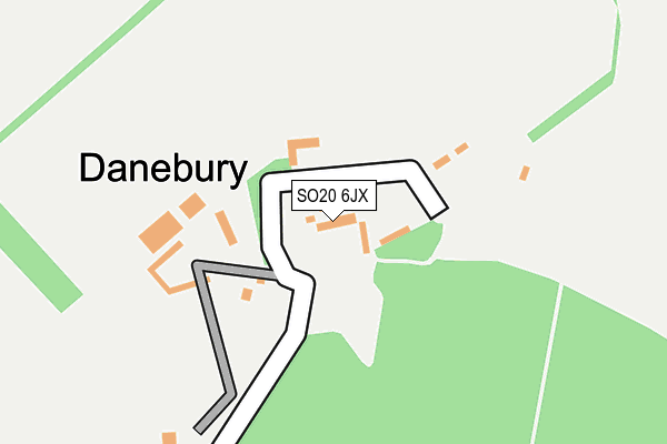 SO20 6JX map - OS OpenMap – Local (Ordnance Survey)