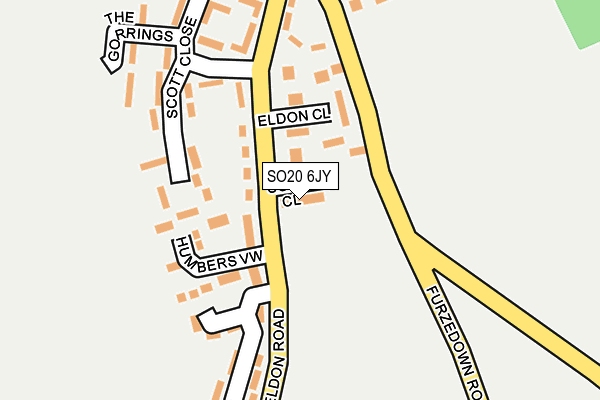 SO20 6JY map - OS OpenMap – Local (Ordnance Survey)