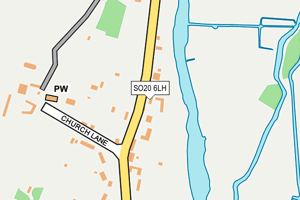 SO20 6LH map - OS OpenMap – Local (Ordnance Survey)