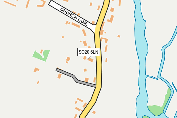 SO20 6LN map - OS OpenMap – Local (Ordnance Survey)