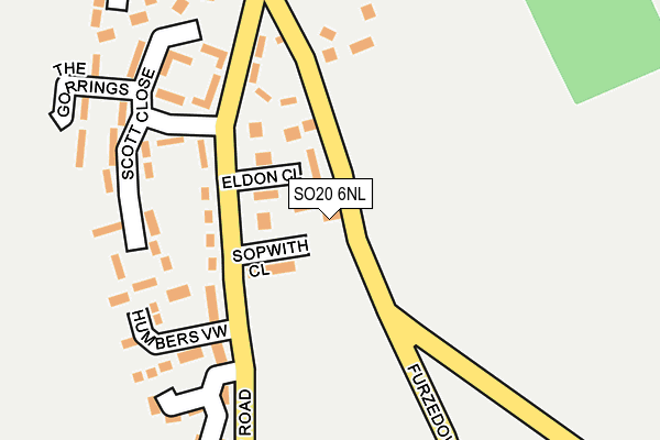 SO20 6NL map - OS OpenMap – Local (Ordnance Survey)