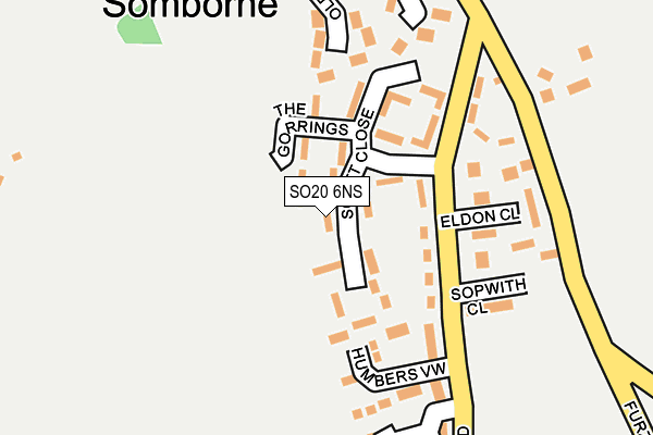 SO20 6NS map - OS OpenMap – Local (Ordnance Survey)