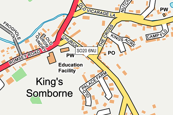 SO20 6NU map - OS OpenMap – Local (Ordnance Survey)