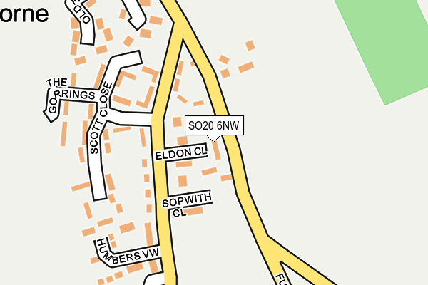 SO20 6NW map - OS OpenMap – Local (Ordnance Survey)