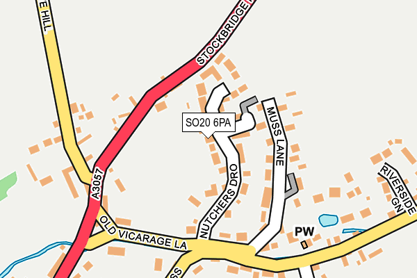 SO20 6PA map - OS OpenMap – Local (Ordnance Survey)