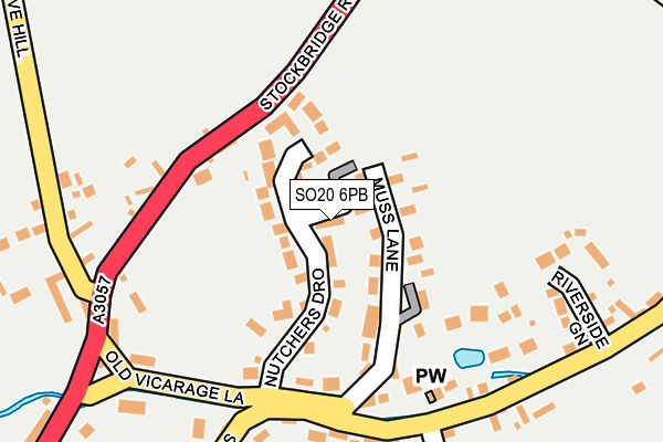 SO20 6PB map - OS OpenMap – Local (Ordnance Survey)