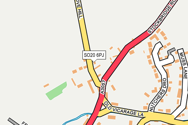 SO20 6PJ map - OS OpenMap – Local (Ordnance Survey)