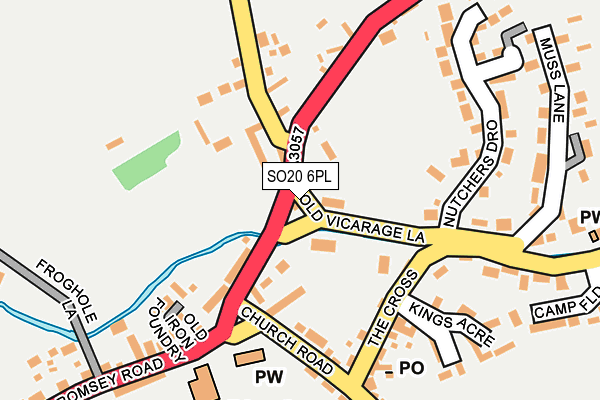 SO20 6PL map - OS OpenMap – Local (Ordnance Survey)
