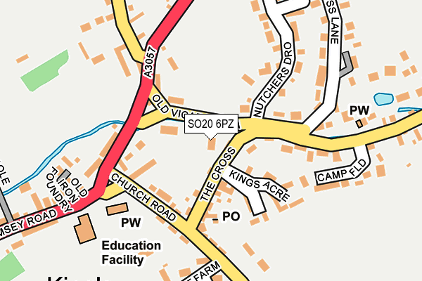 SO20 6PZ map - OS OpenMap – Local (Ordnance Survey)