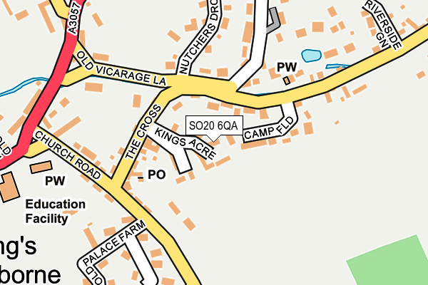 SO20 6QA map - OS OpenMap – Local (Ordnance Survey)