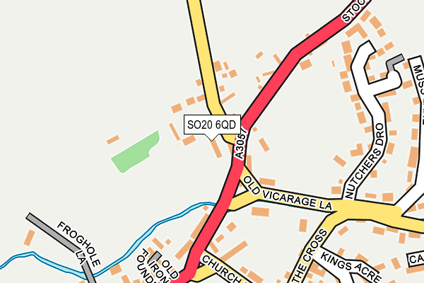 SO20 6QD map - OS OpenMap – Local (Ordnance Survey)