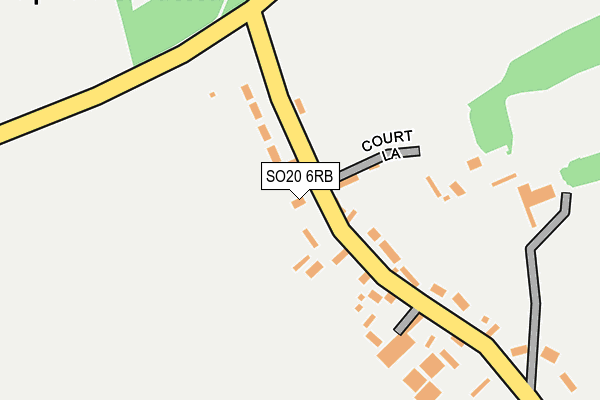 SO20 6RB map - OS OpenMap – Local (Ordnance Survey)