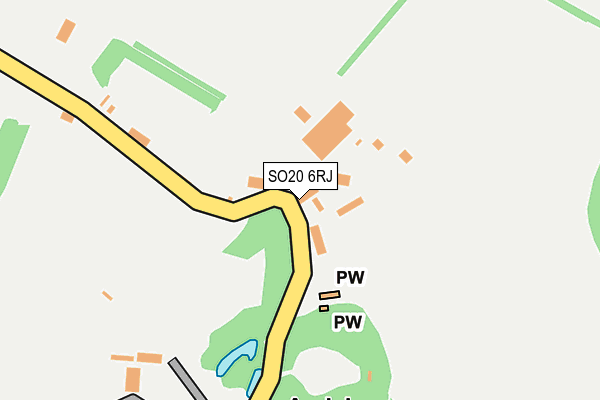 SO20 6RJ map - OS OpenMap – Local (Ordnance Survey)