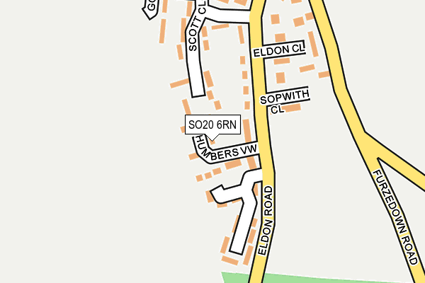 SO20 6RN map - OS OpenMap – Local (Ordnance Survey)