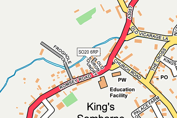 SO20 6RP map - OS OpenMap – Local (Ordnance Survey)