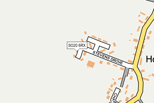 SO20 6RX map - OS OpenMap – Local (Ordnance Survey)