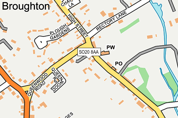 SO20 8AA map - OS OpenMap – Local (Ordnance Survey)