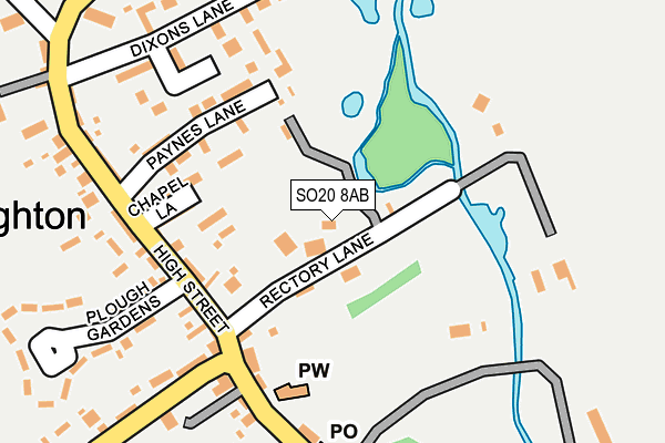 SO20 8AB map - OS OpenMap – Local (Ordnance Survey)