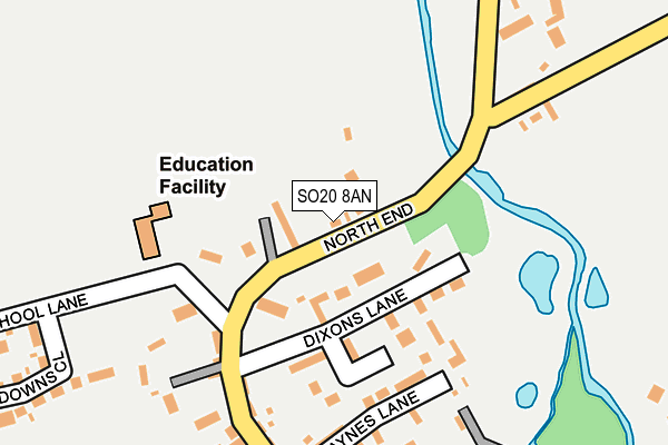SO20 8AN map - OS OpenMap – Local (Ordnance Survey)