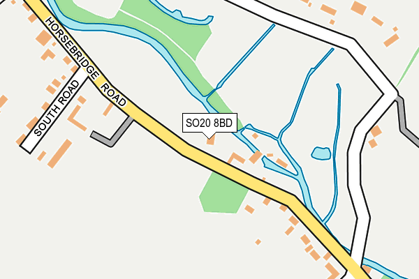 SO20 8BD map - OS OpenMap – Local (Ordnance Survey)