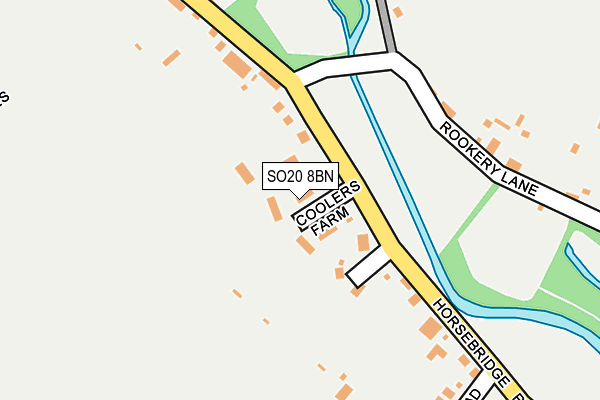 SO20 8BN map - OS OpenMap – Local (Ordnance Survey)