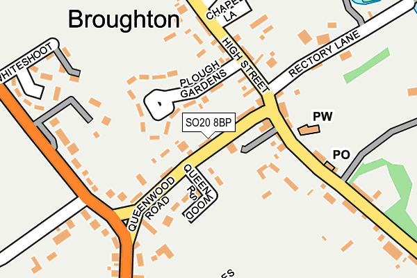 SO20 8BP map - OS OpenMap – Local (Ordnance Survey)